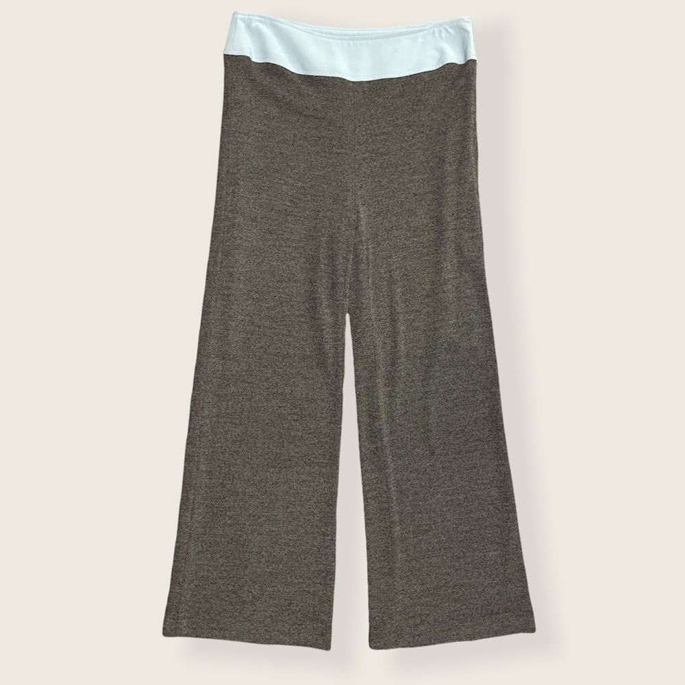 Ross Mayer Collection Gray Wide Leg Ankle Crop Yoga Pants Size 4